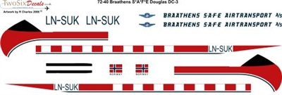 1:72 Braathens SAFE Douglas DC-3