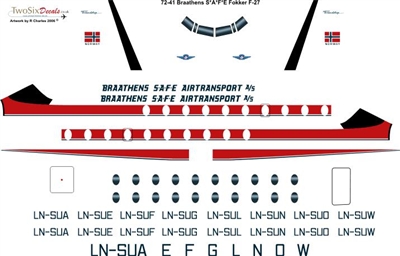 1:72 Braathens SAFE Fokker F.27