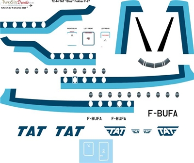 1:72 TAT (France) Fokker F.27 (blue cs)