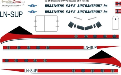 1:72 Braathens SAFE Douglas C.54