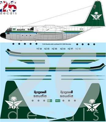 1:72 Saudia (green cs) VC.130H Hercules