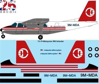 1:72 Malaysian Airlines BN.2A Islander