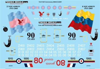 1:72 RAF 8 & 23 Sqn 90th Anniversary Boeing E3 AWACS