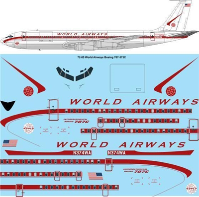 1:72 World Airways Boeing 707-320C