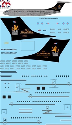 1:72 RAF 101 Sqn 90th Anniversary Vickers VC-10