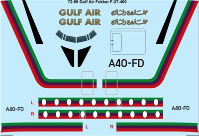1:72 Gulf Air Fokker F.27 Friendship 400