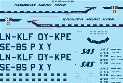 1:72 SAS (early cs) Convair 440