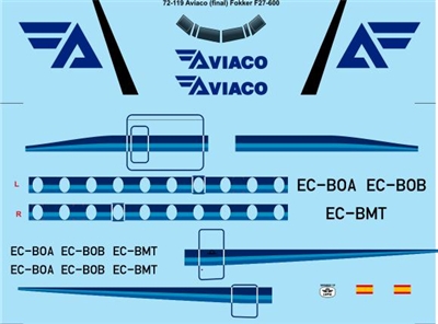 1:72 Aviaco (final cs) Fokker F.27 Friendship