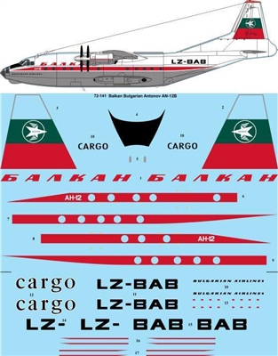 1:72 Balkan Bulgarian (later cs) Antonov An.12B