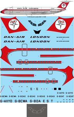 1:72 Dan Air London BAC 1-11-500