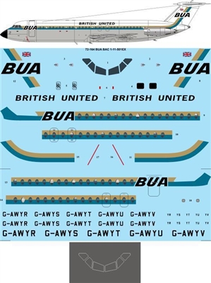 1:72 British United Airlines BAC 1-11-500