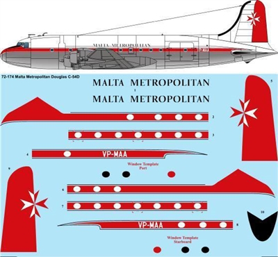 1:72 Malta Metropolitan Douglas C.54