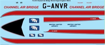1:72 Channel Air Bridge Bristol 170 Superfreighter Mk 32