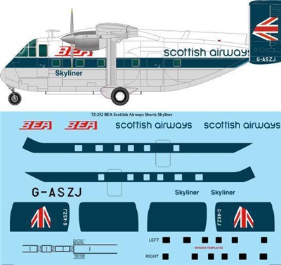 1:72 BEA Scottish Airways Shorts SC-7 Skyvan