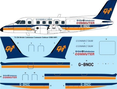 1:72 British Caledonian Commuter Embraer 110P1 Bandeirante