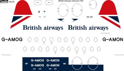 1:96 British Airways Vickers Viscount 700