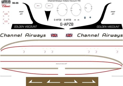 1:96 Channel Airways Vickers Viscount 700
