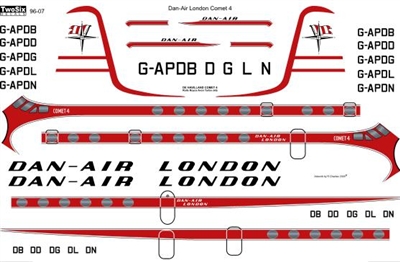 1:96 Dan Air London De Havilland 106 Comet 4