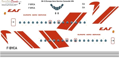 1:96 Europe Air Services Se.210 Caravelle 3