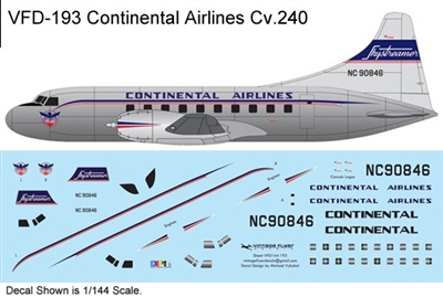 1:126 Continental Airlines Convair 240