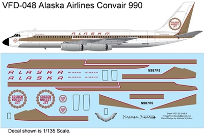 1:135 Alaska Airlines 'Golden Nugget' Convair 990