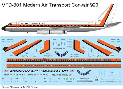 1:135 Modern Air Transport (early cs) Convair 990A