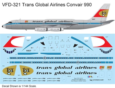 1:1435 Trans Global Airlines Convair 990