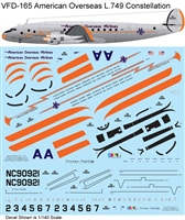 1:140 American Overseas Airlines Lockheed 049 Constellation