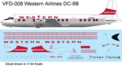 1:144 Western Airlines Douglas DC-6B