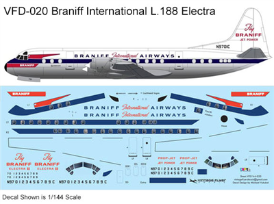 1:144 Braniff International (delivery cs) L.188 Electra