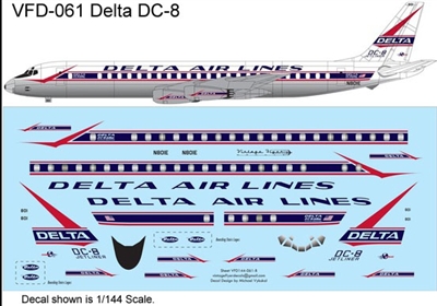 1:144 Delta Air Lines (1959 Delivery cs) Douglas DC-8