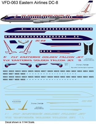 1:144 Eastern Airlines (1960 delivery cs) Douglas DC-8
