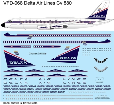 1:144 Delta Airlines (delivery cs) Convair 880