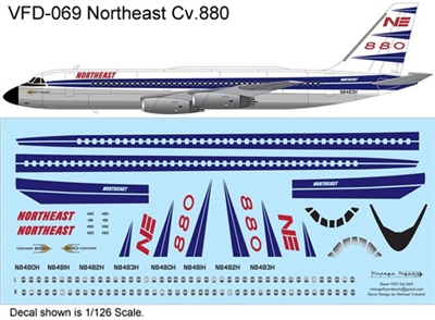1:144 Northeast (delivery cs) Convair 880
