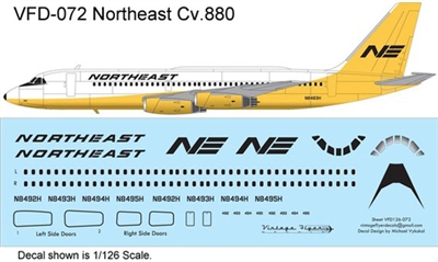 1:144 Northeast (Yellowbird cs) Convair 880