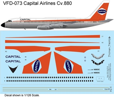 1:144 Capital Airlines Convair 880