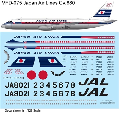 1:144 Japan Air Lines Convair 880