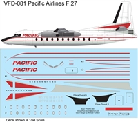 1:144 Pacific Airlines (1964 cs) Fokker F.27
