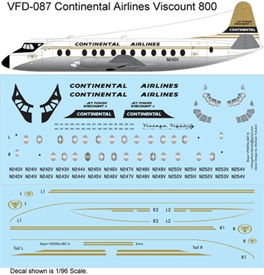 1:144 Continental Airlines (final cs) V. Viscount 800