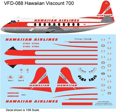 1:144 Hawaiian Airlines V. Viscount 700