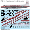 1:144 Trans Canada Airlines Avro C.102 Airliner
