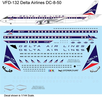 1:144 Delta Airlines Douglas DC-8-50