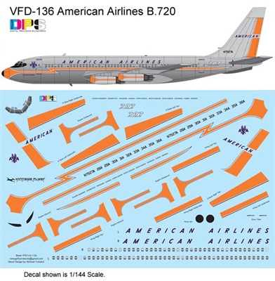 1:144 American Airlines Boeing 720