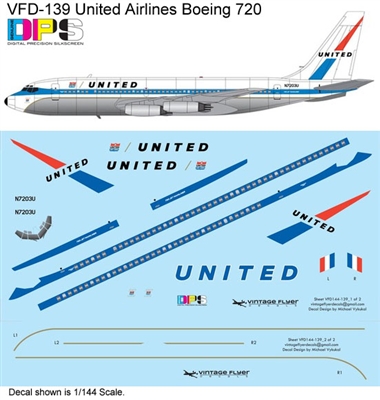 1:144 United Airlines Boeing 720