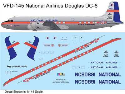 1:144 National Airlines (delivery cs) Douglas DC-6