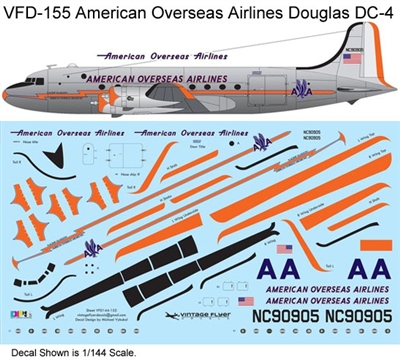 1:144 American Overseas Airlines Douglas DC-4