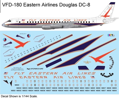 1:144 Eastern Airlines (1962 cs) Douglas DC-8