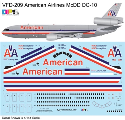 1:144 American Airlines McDD DC-10-30 (Authentic Airliners)