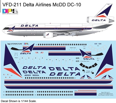 1:144 Delta Airlines McDD DC-10-10 (Authentic Airliners)