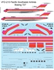 1:144 Pacific Southwest Airlines Boeing 727-100 / -200 (Faded)